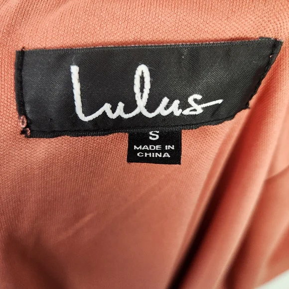 EUC Lulu's Mythical Kind of‎ Love Rusty Rose Chiffon Maxi Dress Gown (S) #0559 - Picture 10 of 11